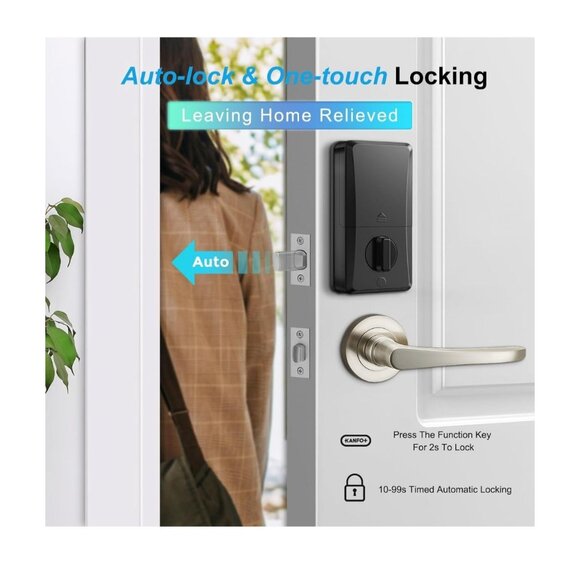 Smart Keypad & Fingerprint Door Lock‎ By Kanfox - Picture 5 of 7